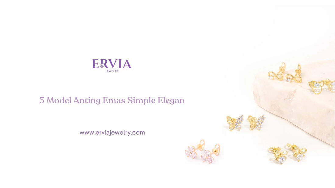 model anting emas simple dan elegan