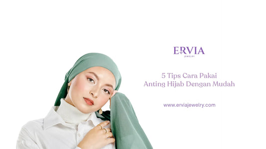 cara pakai anting hijab
