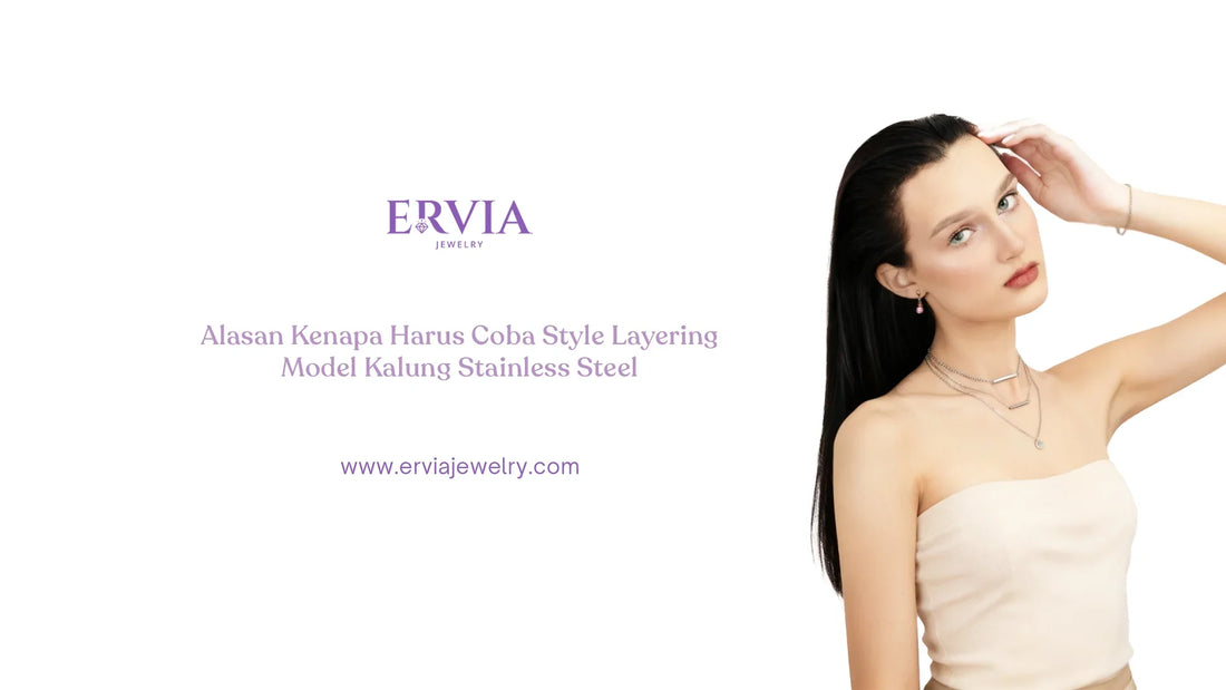 layering kalung stainless steel