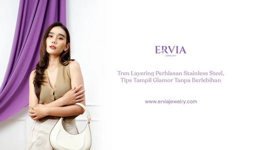 layering perhiasan stainless steel
