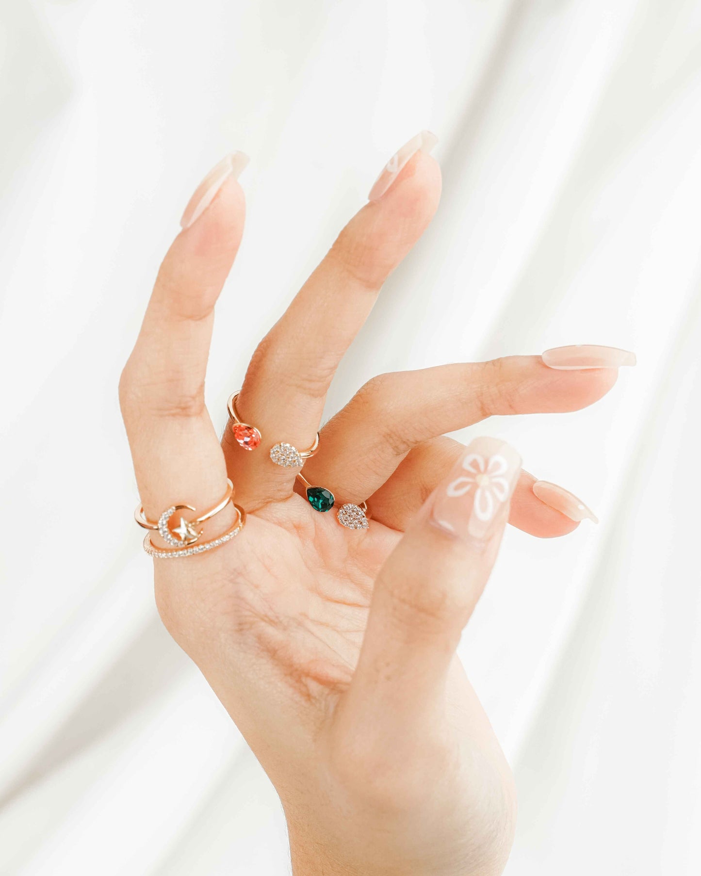 Velvet Green Rose Gold Ring