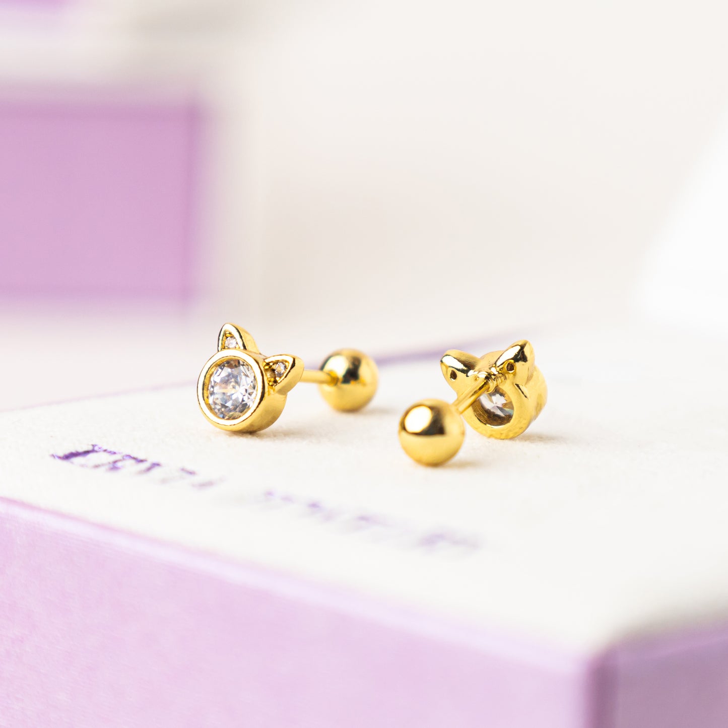 Cleo Gold Screw Back Earrings