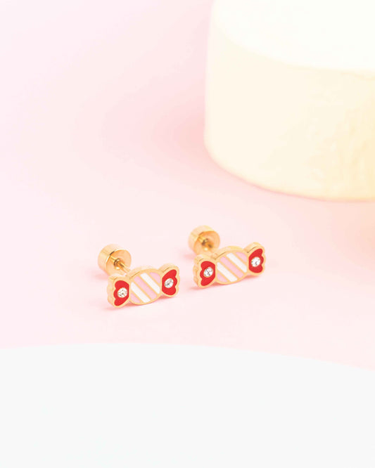 Candy Gold Screw Back Earrings