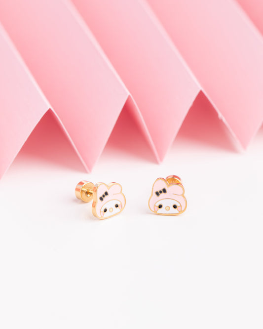 Melodi Gold Screw Back Earrings