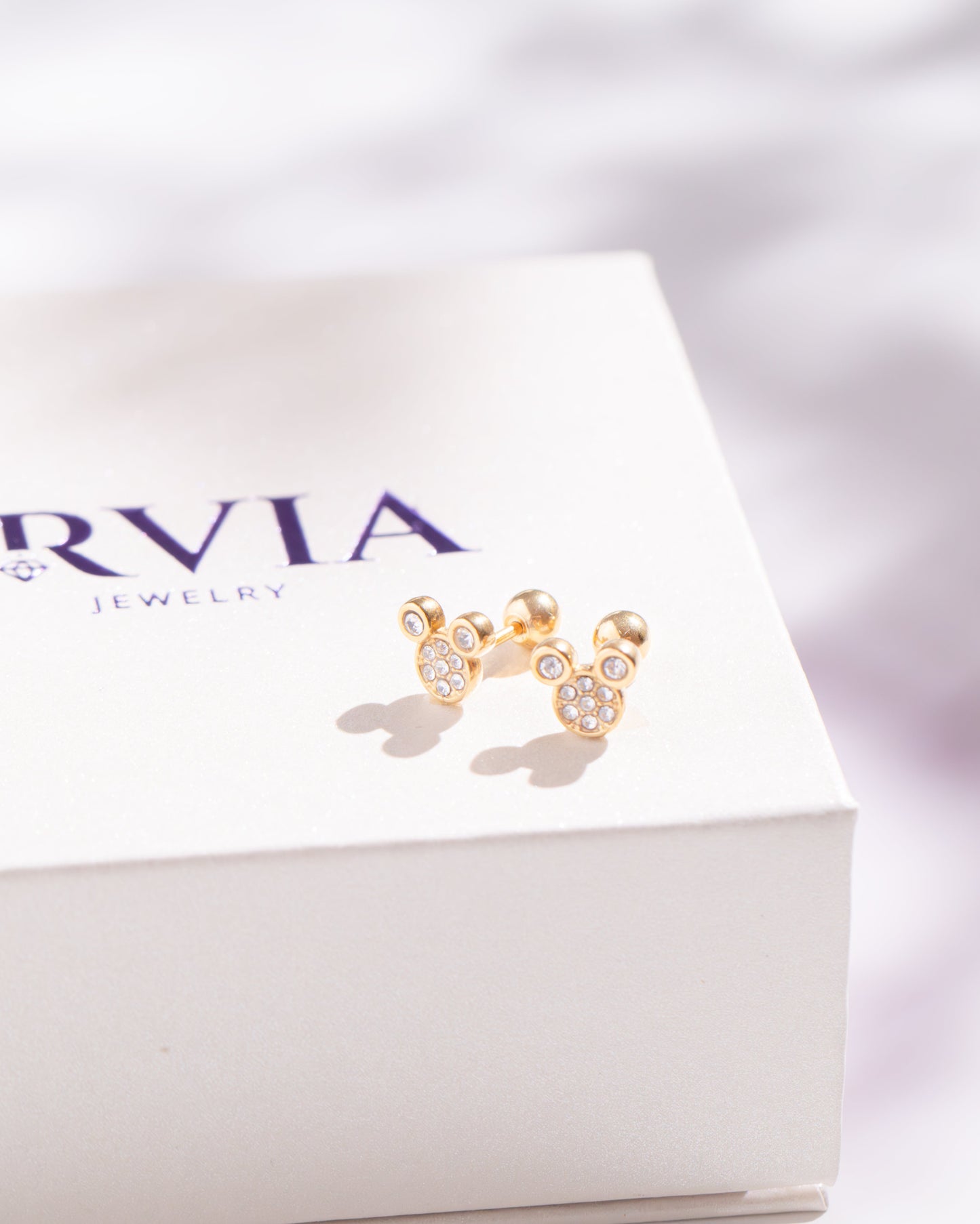 Miky Zirconia Screw Back Earrings