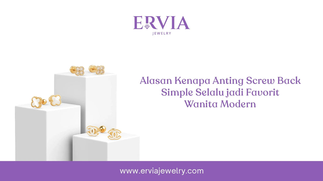 anting screw back favorit wanita