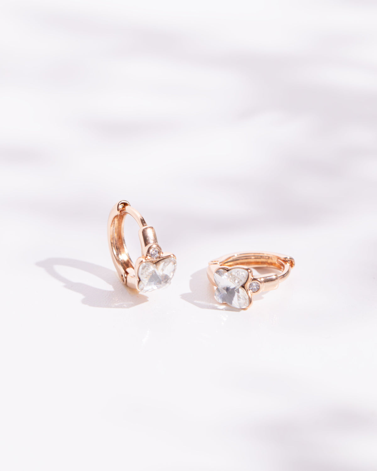 Pixie Fly Rose Gold Hoop Stainless Steel Earrings – Ervia Jewelry
