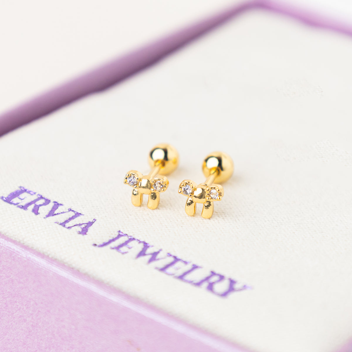 Blush Screw Back Earrings