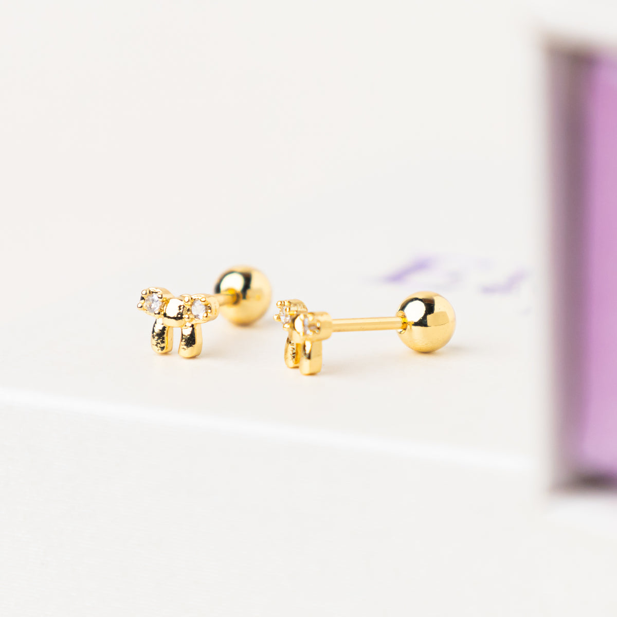 Blush Screw Back Earrings