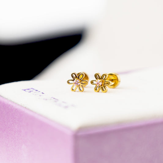 Flora Screw Back Earrings