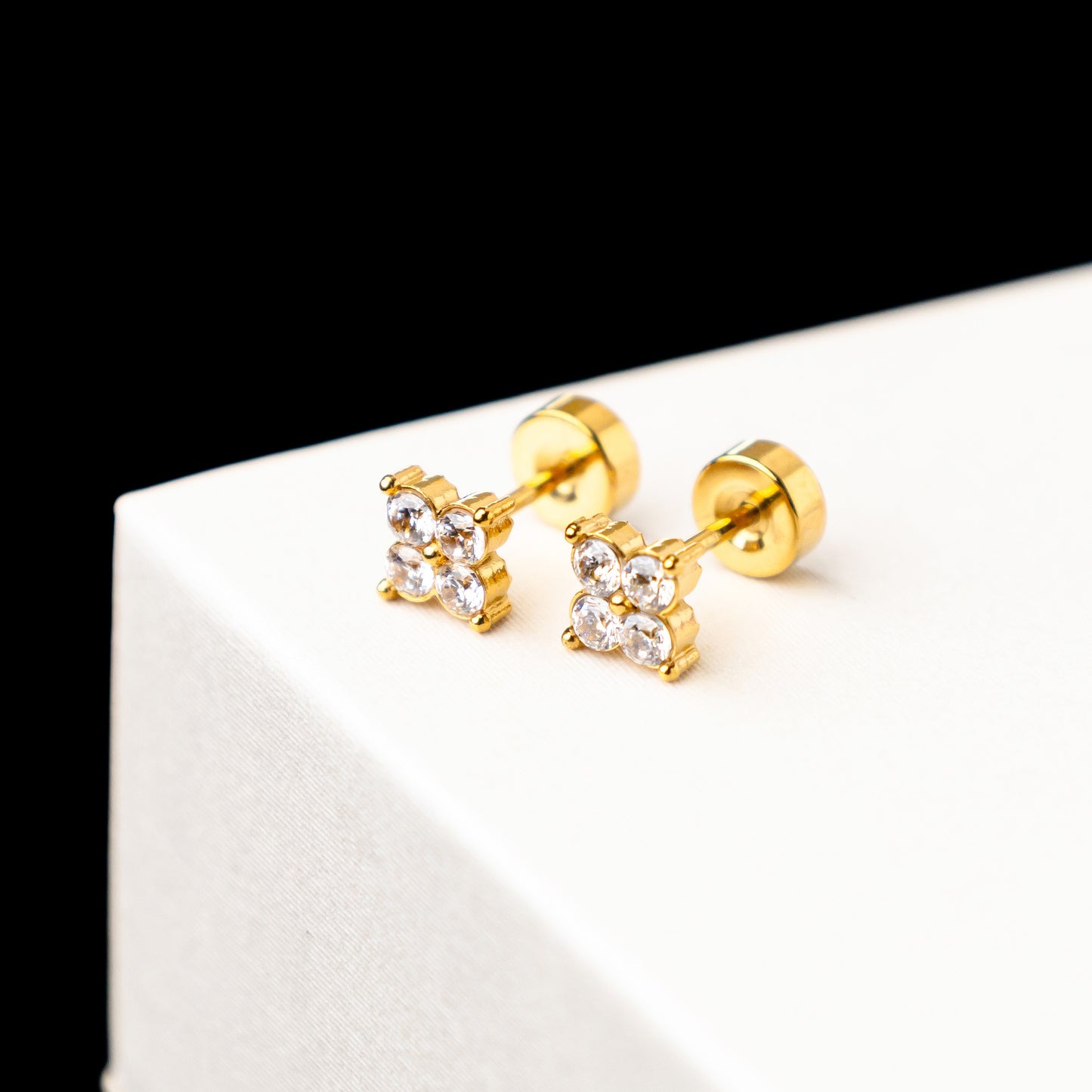 Zinn Screw Back Earrings