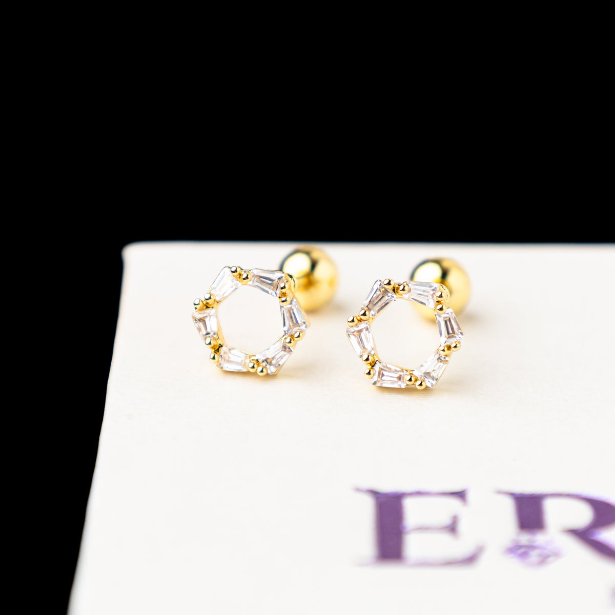 Hexa Screw Back Earrings