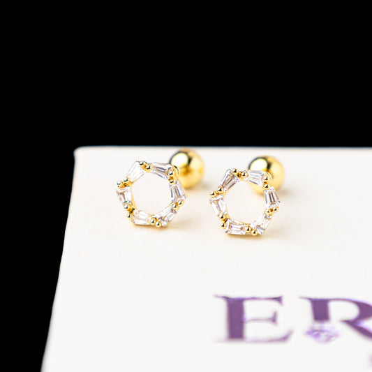 Hexa Screw Back Earrings
