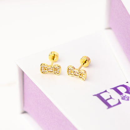 Cupid Screw Back Earrings