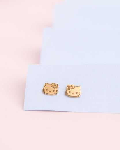 Kitty Screw Back Earrings