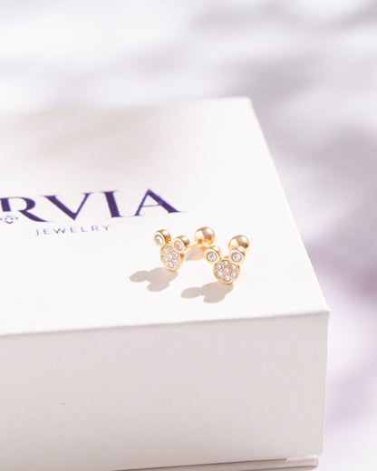 Miky Zirconia Screw Back Earrings
