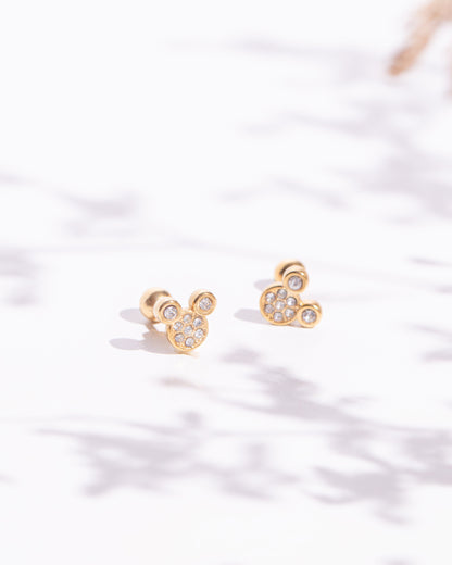 Miky Zirconia Screw Back Earrings