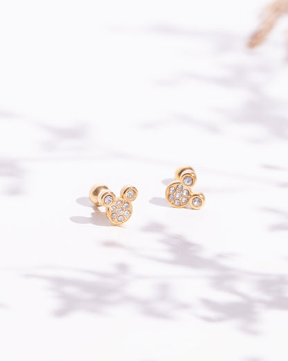 Miky Zirconia Screw Back Earrings