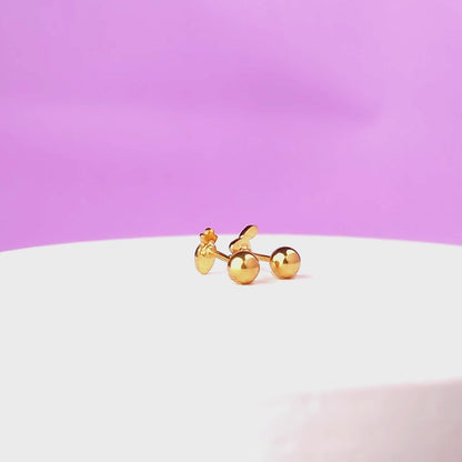 Rabbit Carrot Screw Back Earrings
