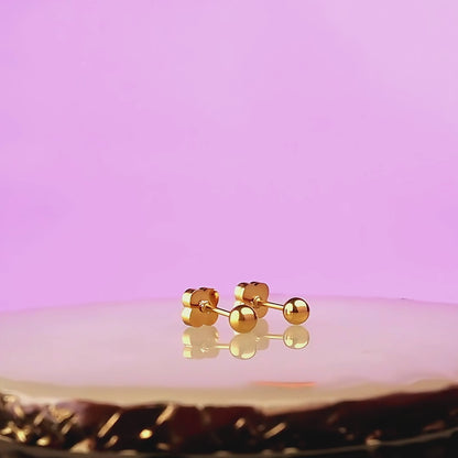 Clover Pink Screw Back Earrings