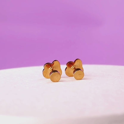 Melodi Gold Screw Back Earrings