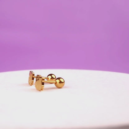 Kitty Screw Back Earrings
